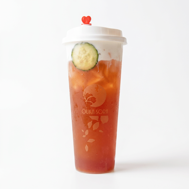 Milk Cap Strawberry Green Tea.