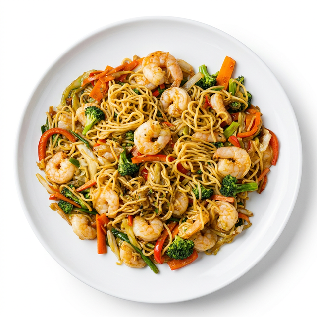 Shrimp Stir-Fried Noodle.