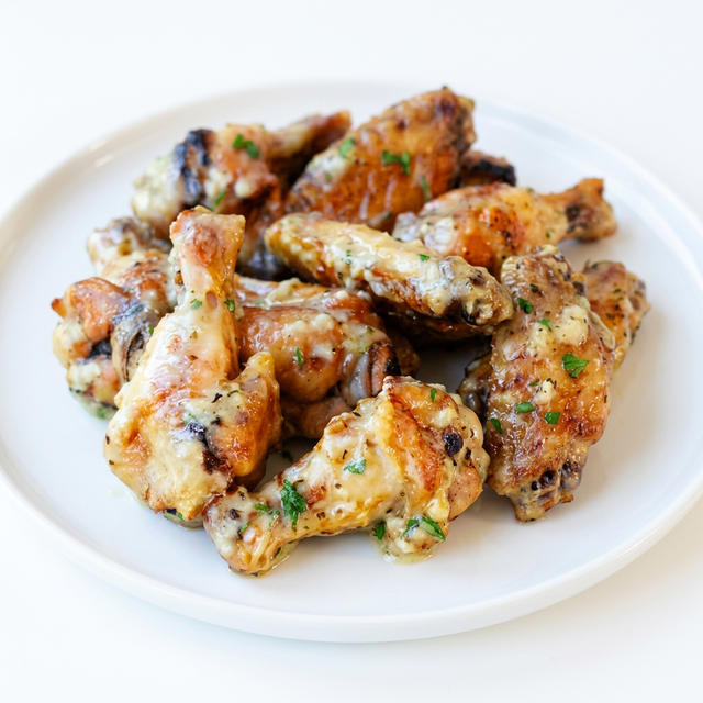 Garlic Parmesan Wings.