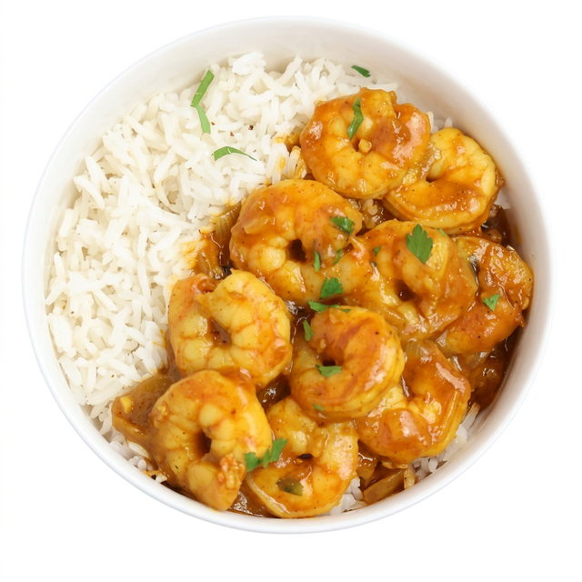 Hawaiian Curry Shrimp.