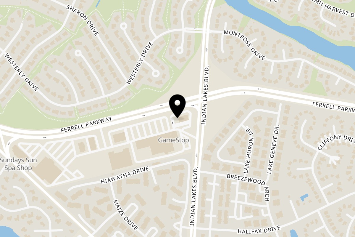 Map showing the location of Ouka Sora Ferrell Parkway on 5004 Ferrell Pkwy #103 in Virginia Beach